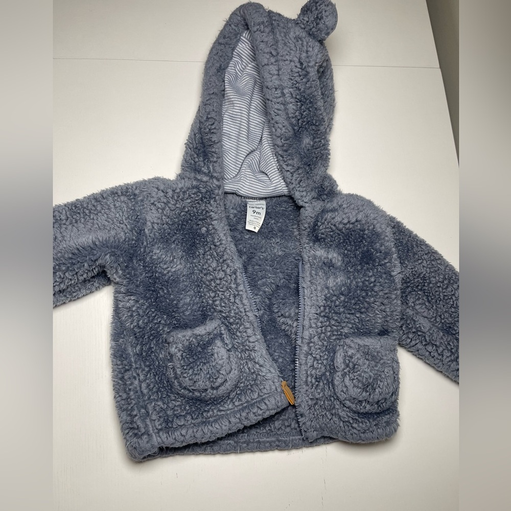 Carter's Gray Fleece Hooded Jacket